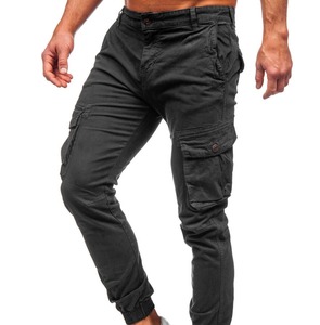 Nouvelle mode de vente en gros pantalon cargo unisexe taille haute pour l'extérieur décontracté séchage rapide respirant coupe-vent double patchs genoux - Product Image 4