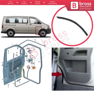 Joint d'étanchéité de passage de roue intérieur de porte avant droite BSP1144-2 pour Transporter T5 T6 T6.1 Caravelle Multivan 7H0837566 - Product Image 5