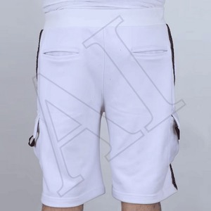 Pantalones cortos deportivos para hombre con logotipo personalizado de alta calidad 100% algodón multibolsillo de lana de peso pesado Color sólido Nuevo diseño - Product Image 4