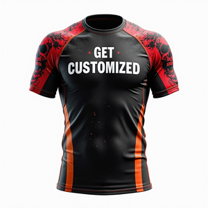 Rash Guard personnalisé avec graphiques sublimés anti-décoloration et manchon de compression testé par les athlètes pour le kimono de jiu jitsu - Product Image 5