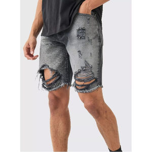 Meilleure qualité Denim Cargo été mode Streetwear 6 poches Jeans Shorts Cargo Denim Shorts OEM Service Denim Shorts - Product Image 1