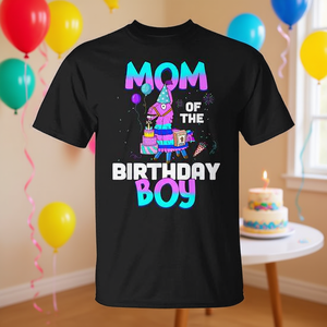 T-shirt d'anniversaire « Maman Llama » mignon pour garçons, tenue de fête assortie, promotionnel - Product Image 3