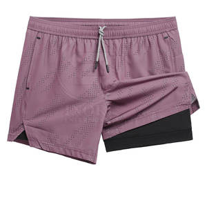 Pantalones Cortos Deportivos para Hombre de Primera Calidad con Cordón de Ajuste de Color Personalizado, 100% Algodón, Sólidos, Casuales, de Compresión, para Yoga, de Secado Rápido - Product Image 1