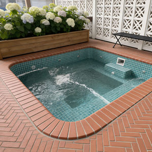 Piscine et spa en fibre de verre directement de l'usine avec éclairage LED et jets réglables pour une relaxation ultime - Product Image 4