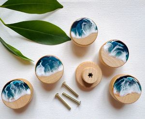 Perillas de Resina de Madera con Patrones Únicos Hechas a Mano para Interiores Creativos, Herrajes para Muebles Personalizados, Decoración Moderna y Artística para el Hogar - Product Image 4