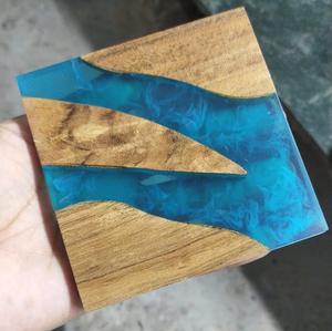 Tabla de herramientas de madera de resina para hacer tabla de cortar de resina de madera forma cuadrada Color rosa con alta calidad para el hogar y el Hotel usado - Product Image 3