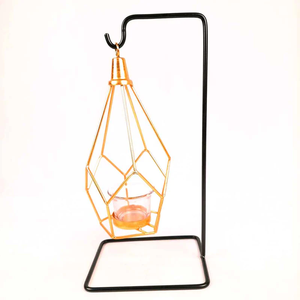 Modern Restaurant Home Decoration Candle Holder Silver Black Gold Metal <b>Candlestick</b> Holder - Product Image 2