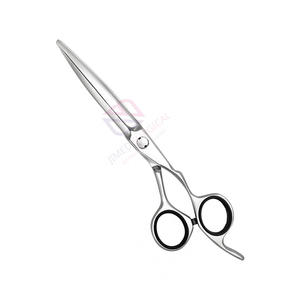 Ciseaux de coupe de cheveux en acier inoxydable de qualité chirurgicale Ciseaux de coupe de précision de salon avec repose-doigt et anneau en caoutchouc Type de beauté - Product Image 1