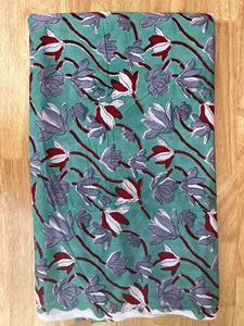 Comfortable Knitted Cotton Sanganeri Floral Block Printed Fabric Handmade Soft Fabric for Woman Clothing Wholesale - Product Image 4