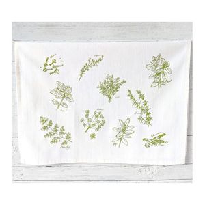 Bandes préférables brodées serviettes à thé imprimées naturelles bols en tissu théière nettoyage accessoires de cérémonie de bureau chiffons en coton - Product Image 2