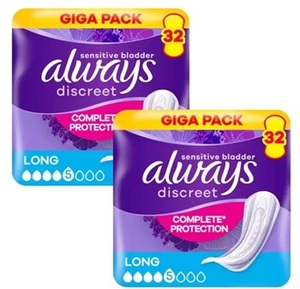 4 Paquetes de Toallas Sanitarias para Incontinencia Normal Extra Resistentes Always Discreet para Adultos, Talla 6 - 33 Unidades - Product Image 3