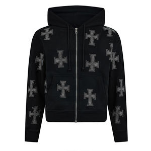 2025 fait à la main hommes vêtements d'extérieur dernier Style plus récent entièrement personnalisation casual porter strass sweats à capuche - Product Image 4