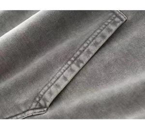 Vente en gros OEM, sweat à capuche matelassé 100% coton, surdimensionné, délavé à l'acide, vintage, lavé, personnalisé pour pull-over, élégant, imperméable pour l'hiver - Product Image 3