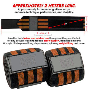 Protège-coudes professionnels personnalisables OEM avec logo, antidérapants, légers, réglables, pour entraînement intensif, en Nylon/Caoutchouc/Spandex - Product Image 4