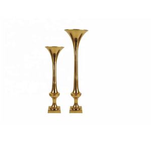 Jarrón de aluminio fundido en tonos dorados, jarrón de mesa moderno de Metal, jarrón decorativo de aluminio fundido para decoración de sala de estar - Product Image 2