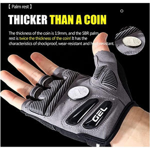 Gants de sport demi-doigts minces légers et extensibles pour les sports de plein air cyclisme entraînement de gymnastique gants à doigts courts - Product Image 5