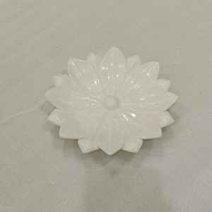 Élégant marbre blanc Pletter 8 Stone Crafts avec style de fleurs polies - Product Image 6