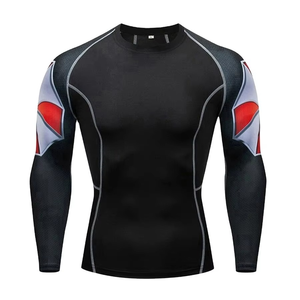 Custom Logo <b>Men</b> Rash Guard with Quick Dry Breathable Anti-UV Features Design Your Own Sublimation Sleeves running clothes - Product Image 4