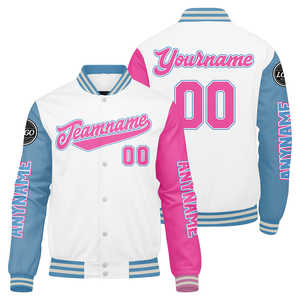Venta directa, chaquetas universitarias de chenilla bordadas personalizadas, chaqueta de béisbol universitaria Letterman Varsity para mujer personalizada para hombre - Product Image 1