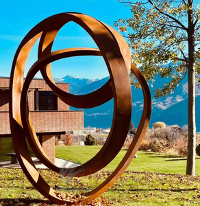 Escultura Abstracta Digital de Corten para Exteriores, Estatua de Metal Personalizada para Jardín, Decoración de Hierro Oxidado para Paisajes de Parques - Product Image 2
