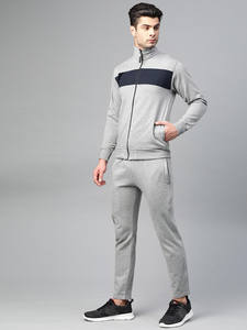 Sweat Suit Jogger Set Transpirable Poliéster elástico Zip up Chándal Sportwear Chándales para hombres - Product Image 4