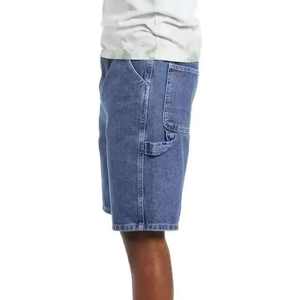 Premium Blue <b>Men</b> Denim <b>Shorts</b> With <b>Utility</b> Pocket Belt Loops Durable Stitching And Workwear Streetwear Style - Product Image 5