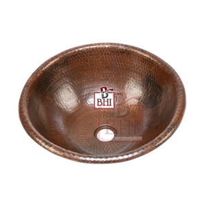 Copper Wash <b>Basin</b> or Bathroom and Kitchen <b>Round</b> Circular Wash <b>Basin</b> - Product Image 1
