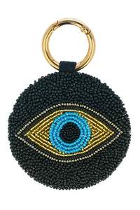 Magnifique porte-clés et accessoires de sac en perles de rocaille dorées et argentées, motif étoile, broderie, fabriqué en Inde - Product Image 3