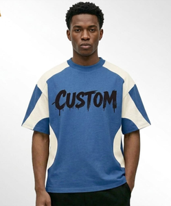 Camiseta Vintage con Logotipo Personalizado, Lavada al Ácido, para Hombre, de Algodón Grueso, Estilo Desgastado, Talla Grande, 100% Algodón - Product Image 1