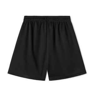 กางเกงขาสั้นผู้ชายคุณภาพพรีเมียม ดีไซน์ทันสมัย สีดำ เป็นมิตรกับสิ่งแวดล้อม ผลิตจากโพลีเอสเตอร์ 100% แบบตาข่าย สองชั้น แห้งเร็ว ระบายอากาศได้ดี ความยาวขาใน 7 นิ้ว - Product Image 4