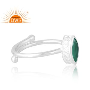 Meilleure vente 925 argent Sterling malachite naturelle bague de pierres précieuses bijoux personnalisés pour les femmes cadeau pour elle - Product Image 4