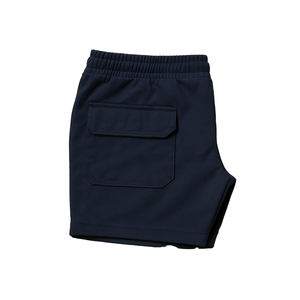 Pantalones cortos cargo de algodón azul marino para hombre, ropa de verano con logotipo personalizado y bolsillos, pantalones cortos cargo OEM para hombre - Product Image 5