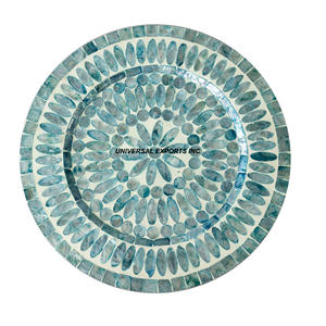 Assiette de présentation en bois décorative pour mariage Assiette de présentation de luxe de forme ronde faite à la main de qualité supérieure - Product Image 2