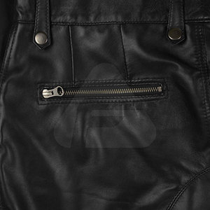 Pantalones de Cuero Genuino para Hombre, Servicio OEM, Logotipo Personalizado, Ligeros, Resistentes al Viento, Casuales, Antiarrugas, Cómodos, Elásticos, Corte Recto - Product Image 5