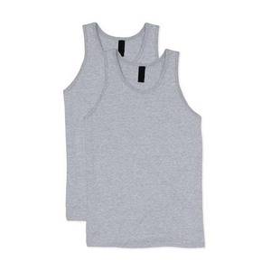 Camiseta sin mangas gris jaspeado con logotipo personalizado, ropa deportiva para hombre, Camiseta de algodón transpirable para entrenamiento, camisetas deportivas de talla grande para gimnasio para hombre - Product Image 5