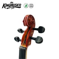 Violon artisanal 4/4 pleine taille pour débutant avec dos en érable flammé européen, étui rigide et archet, finition bois naturel brillant, ensemble étudiant