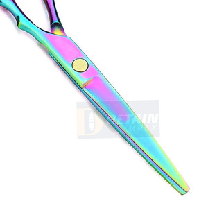 Ciseaux de coupe de coiffeur réglables professionnels en acier inoxydable lame droite personnalisée coupe de cheveux pointe pointue - Product Image 4