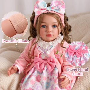 Babeside gerçekçi yeniden doğmuş bebekler Celina 20 ''el işi yürümeye başlayan kız vinil kafa ve Snuggly bez vücut yumuşak oyuncak modeli oyuncak - Product Image 5