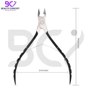 Pince à cuticules professionnelle 1/2 mâchoire en acier inoxydable avec ressort intégré, lames de précision ultra-affûtées - Product Image 3