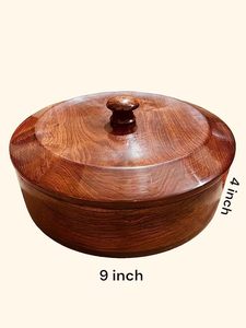 Caja de especias de madera multiusos Artisan Aura, tapa cuadrada pequeña con tapa, diseño único, caja Masala Dani para condimentos de cocina - Product Image 4