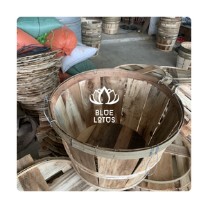 FABRICACIÓN BEST SELLER BUSHEL MADERA CESTA DE CANGREJO DE MADERA CESTAS DE VERDURAS GRANJA DE LOTO AZUL VIETNAM AMELIA + 84855014447 - Product Image 1