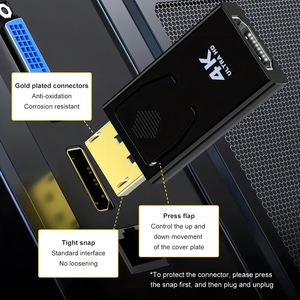 SIPU 1080P 4K desde Puerto DP macho a conector adaptador de puerto compatible con <span class=keywords><strong>HDMI</strong></span> para pantalla de ordenador - Product Image 6