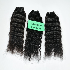 Extensions de cheveux humains vierges indiens Remy 100 % naturels bruts, double trame machine, cuticules alignées, à clipser, vente en gros - Product Image 2
