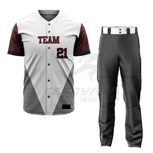 Uniforme de béisbol con mangas en contraste y detalle de tuberías Jersey de béisbol sin mangas con encuadernación de sisas y ajuste personalizado - Product Image 1