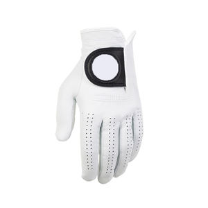 ถุงมือกอล์ฟแบบเต็มนิ้วนุ่มพรีเมี่ยมแฟชั่นกีฬาหนังแท้สีเทามีโลโก้ตามสั่ง - Product Image 4