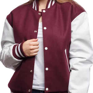 Vestes pour femmes pour l'hiver Logo personnalisé Baseball Veste universitaire pour femmes de haute qualité Vestes universitaires d'automne - Product Image 5