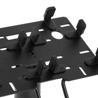 Support double pour terminal de paiement, en métal/plastique, rotatif pour comptoir, support de bureau à rotation 360 degrés, support pour machine de paiement bancaire