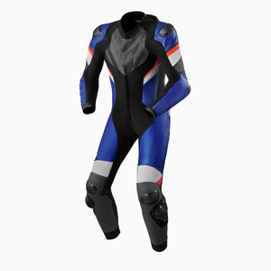 Combinaison de course moto en cuir respirante de haute qualité avec poches, personnalisable, en vente - Product Image 4