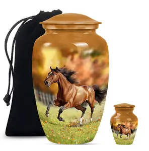 Urnes funéraires pour cendres humaines en forme de cheval au galop, souvenirs pour cendres - Product Image 3