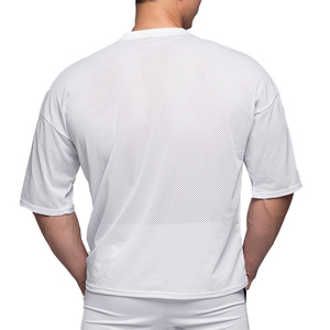 New Design Mesh Jersey t Shirts Quick Dry Breathable Gym Tee Custom Blank Mesh t Shirt <b>Men</b> - Product Image 5